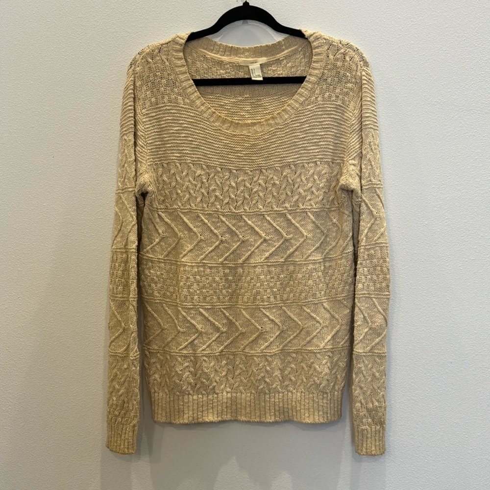 I Love H81 Tan Sweater Size Large